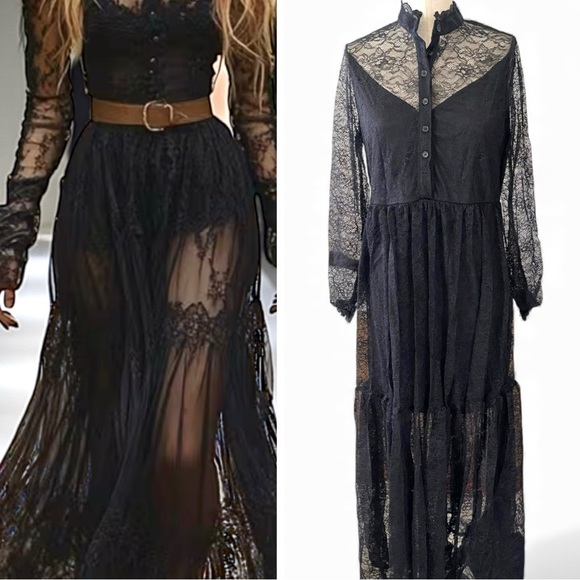 Dresses & Skirts - ❤️ Dark Victorian x Gothic Black Long Sleeved Maxi Dress